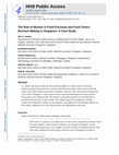 Research paper thumbnail of The role of women in food provision and food choice decision-making in Singapore: a case study