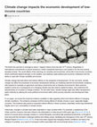 Research paper thumbnail of Climate change impacts the economic development of low-income countries