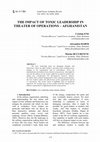 Research paper thumbnail of The Impact of Toxic Leadership in Theater of Operations – Afghanistan