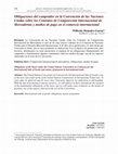 Research paper thumbnail of Obligaciones del comprador en la Convención de las Naciones Unidas sobre los Contratos de Compraventa Internacional de Mercaderías y medios de pago en el comercio internacional