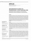 Research paper thumbnail of Implementation of Green It in Organizations: A Structurational View