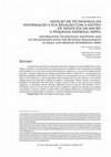 Research paper thumbnail of Adoção de tecnologia da informação e sua relação com a gestão de negócios em Micro e Pequenas Empresas (MPES)