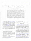 Research paper thumbnail of From distrust to distress: Associations among military sexual assault, organizational trust, and occupational health