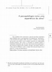 Research paper thumbnail of A psicopatologia como uma experiência da alma