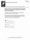 Research paper thumbnail of Effectiveness of a Summer Experience for Inspiring Interest in Geoscience Among Hispanic-American High School Students