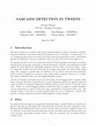 Research paper thumbnail of Sarcasm Detection in Tweets