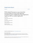 Research paper thumbnail of Wild-isolated Neurospora crassa strains that increase fertility of crosses with segmental aneuploids used to establish that a large duplication suppresses RIP in a smaller duplication