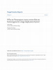 Research paper thumbnail of Why are Neurospora crassa crosses that are homozygous for a large duplication barren?