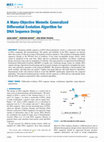 Research paper thumbnail of A Many-Objective Memetic Generalized Differential Evolution Algorithm for DNA Sequence Design