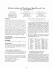 Research paper thumbnail of Critical evaluation of sine cosine algorithm and a few recommendations