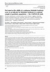 Research paper thumbnail of First report on the validity of a continuous Metabolic Syndrome score as an indicator for Metabolic Syndrome in a national sample of paediatric population — the CASPIAN-III study