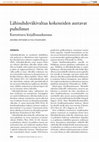 Research paper thumbnail of Lähisuhdeväkivaltaa kokeneiden auttavat puhelimet : Kartoittava kirjallisuuskatsaus