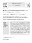 Research paper thumbnail of Physical characterization and comparison of two commercially available micro-MLCs