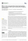 Research paper thumbnail of Meat in a Seat: A Grounded Theory Study Exploring Moral Injury in Canadian Public Safety Communicators, Firefighters, and Paramedics