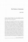 Research paper thumbnail of The Violence of Autonomy