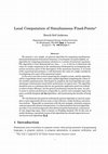 Research paper thumbnail of Local Computation of Simultaneous Fixed-Points