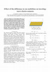 Research paper thumbnail of Effect of the difference in ion mobilities on traveling-wave electro-osmosis