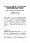 Research paper thumbnail of DIFFERENCE OF PROBABILITY AND INFORMATION ENTROPY FOR SKILLS CLASSIFICATION AND PREDICTION IN STUDENT LEARNING