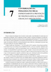 Research paper thumbnail of Contribuições da pedagogia no CREAS: enfrentamento e prevenção de violência sexual contra crianças e adolescentes