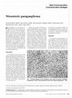 Research paper thumbnail of Mesenteric paraganglioma