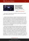 Research paper thumbnail of «Contro Metaverso. Salvare la presenza» di Eugenio Mazzarella