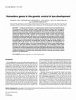 Research paper thumbnail of Homeobox genes in the genetic control of eye development