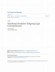 Research paper thumbnail of Mannheim’s Pendulum: Refiguring Legal Cosmopolitanism