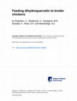 Research paper thumbnail of Feeding dihydroquercetin to broiler chickens