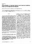 Research paper thumbnail of Determination of Animal Behavior-Environment Relationships by Correspondence Analysis