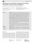 Research paper thumbnail of Identification and Sensitivity of Vaginal and Probiotic Lactobacillus species to Urinary Antibiotics