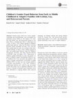 Research paper thumbnail of Children’s Gender-Typed Behavior from Early to Middle Childhood in Adoptive Families with Lesbian, Gay, and Heterosexual Parents