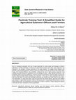 Research paper thumbnail of Pesticide Training Tool: A Simplified Guide for Agricultural Extension Officers and Farmers