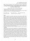 Research paper thumbnail of Effect of Farmyard Manure, Lime and Inorganic Fertilizer Applications on Soil pH, Nutrients Uptake, Growth and Nodulation of Soybean in Acid Soils of Western Kenya