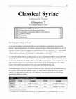 Research paper thumbnail of Classical Syriac Grammar - Chapter 7