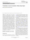 Research paper thumbnail of Transitioning to non-toxic ammunition: Making change happen