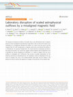 Research paper thumbnail of Laboratory disruption of scaled astrophysical outflows by a misaligned magnetic field