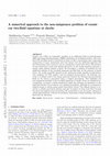 Research paper thumbnail of A numerical approach to the non-uniqueness problem of cosmic ray two-fluid equations at shocks