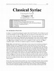 Research paper thumbnail of Classical Syriac Grammar - Chapter 10