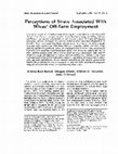 Research paper thumbnail of Perceptions of Stress Associated With Wives' Off-Farm Employment