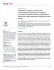 Research paper thumbnail of Evaluation of dietary crude protein concentrations, fishmeal, and sorghum inclusions in broiler chickens offered wheat-based diet via Box-Behnken response surface design