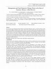 Research paper thumbnail of Management and Final Disposal of Mango Waste in the State of Guerrero, Mexico: A Brief Review