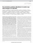 Research paper thumbnail of An anomalous positron abundance in cosmic rays with energies 1.5–100 GeV