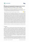 Research paper thumbnail of Education for Sustainable Development 4.0: Lessons Learned from the University of Graz, Austria