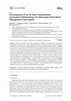 Research paper thumbnail of Development of an Ex-Ante Sustainability Assessment Methodology for Municipal Solid Waste Management Innovations