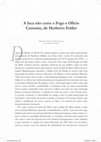 Research paper thumbnail of A Faca Não Corta O Fogo e Ofício Cantante, De Herberto Helder