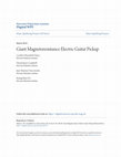 Research paper thumbnail of Giant Magnetoresistance Electric Guitar Pickup