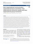 Research paper thumbnail of Inter-organisational communication: organisational future orientation, inter-organisational interaction quality and inter-organisational group mechanism