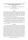 Research paper thumbnail of Role of Intrapersonal Communication on Human Development of Direct and Indirect Conflict Participants in Nepal