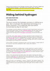 Research paper thumbnail of Hiding behind hydrogen