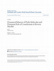 Research paper thumbnail of Dynamical Behavior of Probe Molecules and Dominant Role of Cosurfactants in Reverse Micelles